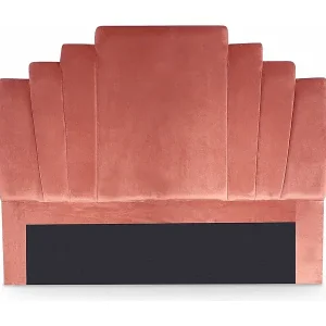 Super-Preis Kopfteil Arena 140 cm Samt Rosa Gepolstert Trendige Dekoration