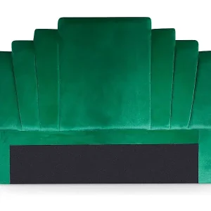 Expressversand Samt Kopfteil Grün "Renaya" 160cm Modernes Design