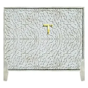 Kostenfreie Lieferung Tête de lit Saffiya 160cm Bois Blanc Or