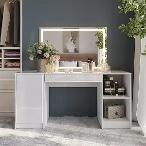 Neue Ware Schminktisch weiß/weiß hochglanz 158.2x50.1x76 sherry