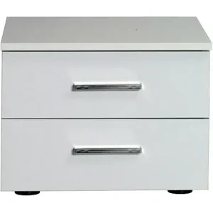 Letzte Chance Set von 2 Nachttischen SENA – 2 Schubladen – Hochglanz Weiß – Moderner Stil