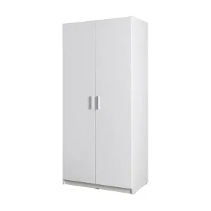 Schrank FLEX – 2 Türen – Hochglanz Weiß – 92×198×54 cm – Modernes Design Knallerangebot