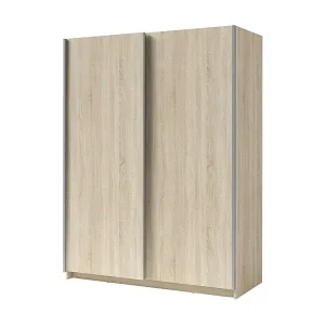 Heißes Angebot Schwebetürenschrank 2 Türen - Kollektion GOZU - Farbe Sonoma-Eiche - 150 x 198 x 62 cm