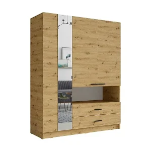 Nur Für Kurze Zeit Dreitüriger Schrank MEIJE - Modernes Design mit Spiegel und offener Nische