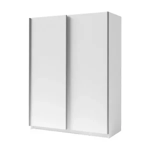 Schwebetürenschrank 2 Türen - Kollektion GOZU - Farbe Weiß - 180 x 198 x 62 cm Neu Im Sortiment