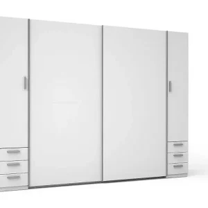 Mega-Angebot Schrank mit 4 Türen und 6 Schubladen - Weiß - Kollektion STAR