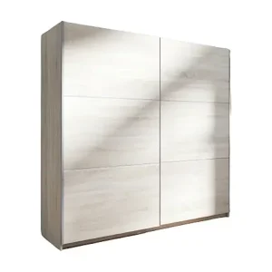 Kleiderschrank, Garderobe 200 cm mit 2 Schiebetüren - Sonoma-Eiche - Kollektion ARSALA Schnäppchen