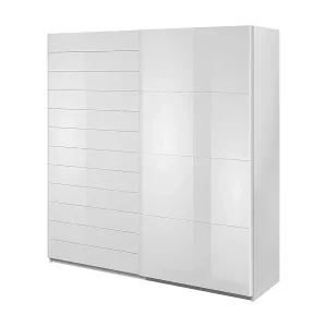 Schiebetürenschrank mit 2 Türen, 200 cm, in Weiß mit Spiegel. Kollektion FLOYD Schnäppchen