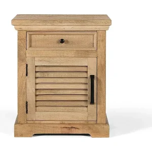 Nachttisch aus massivem Mangoholz mit warmer Funktionalität Neue Kollektion