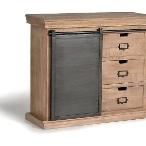 Kommode aus Mangoholz und Metall Expressversand