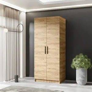 Zweitüriger Kleiderschrank GOLD 2D 78 Eiche Craft Gold Must-Have