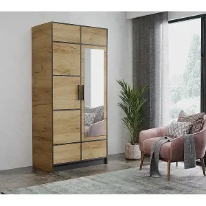 Zweitüriger Kleiderschrank ROJ 2D – Weiß Preisknaller