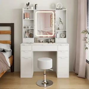 Schminktisch weiß 105x40x156 solea Top-Preis