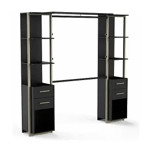 Direktkauf Schrankset 2 Säulen, 4 Schubladen und Kleiderstange H204,4 cm – MOON