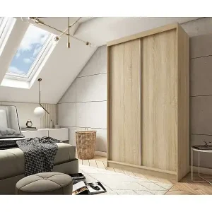 Bestseller SCHWEBETÜRENSCHRANK Mario 120/216/61 eiche Sonoma mit Schubladen