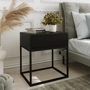 Abverkauf NACHTSCHRANK Kay 45/50/35 schwarz