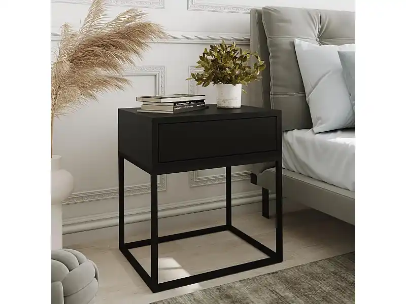 Abverkauf NACHTSCHRANK Kay 45/50/35 schwarz