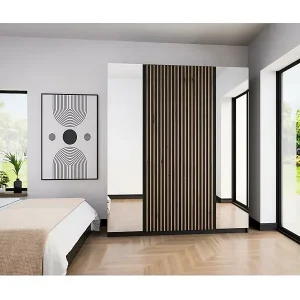 DREHTÜRENSCHRANK Kaya 200/62/239 4-Türig mit zwei Spiegel Nur Heute