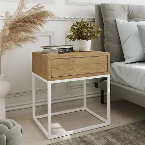 Markenware NACHTSCHRANK Kay 45/50/35 eiche Wotan