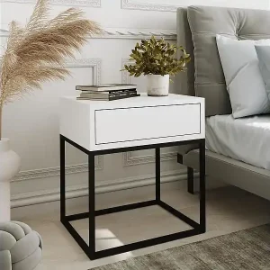 NACHTSCHRANK Kay 45/50/35 weiß Rabatt