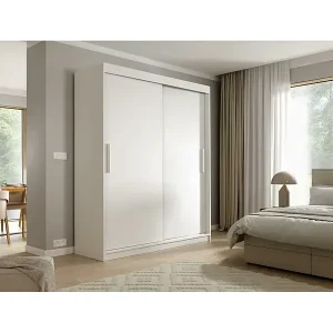 Preisknaller SCHWEBETÜRENSCHRANK Katrina weiß 180/215,5/59 cm 2-türig