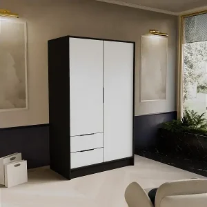 Kostenloser Rückversand SCHWEBETÜRENSCHRANK Niko 100/51/200 cm schwarz+weiß