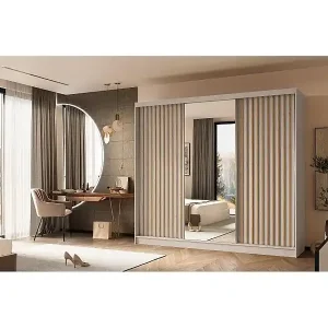 SCHWEBETÜRENSCHRANK Helix 240/216/61 kaschmir+eiche Artisan Nur Für Kurze Zeit