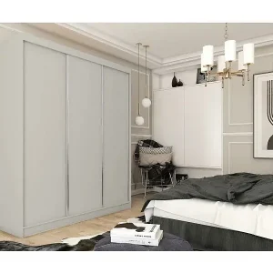 SCHWEBETÜRENSCHRANK Mario 240/216/61 kaschmir mit Schubladeneinsätze Schnäppchen