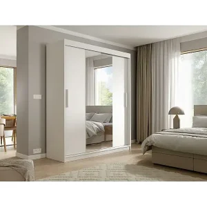 SCHWEBETÜRENSCHRANK Katrina weiß 180/215,5/59 cm 2-türig Super-Preis