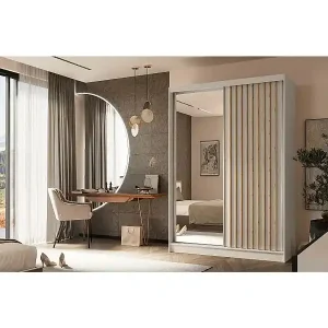 Preis Gesenkt SCHWEBETÜRENSCHRANK Helix 120/216/61 kaschmir+eiche Artisan