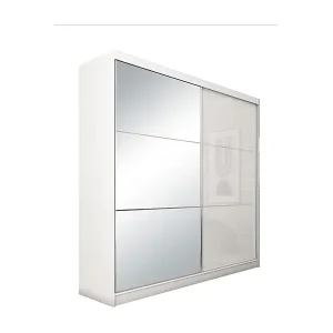 Jetzt Kaufen SCHWEBETÜRENSCHRANK Viva 200/216/61 weiß mit Spiegel