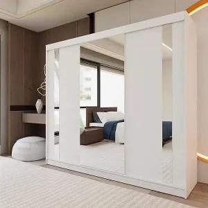 Meistverkauft SCHWEBETÜRENSCHRANK Gaja 240/216/61 weiß mit Spiegel und Schubladen