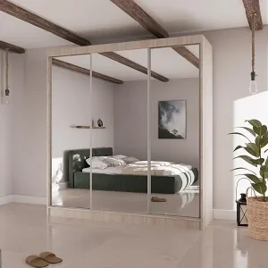 SCHWEBETÜRENSCHRANK Homa II 200/61/215 eiche sonoma Online Kaufen