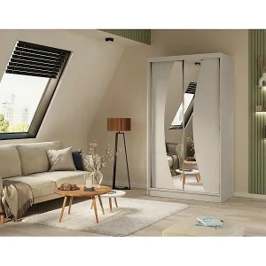 Mega-Angebot SCHWEBETÜRENSCHRANK Vox II 120/216/61 kaschmir mit Spiegel und Schubladen