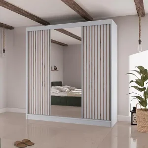 Mega-Angebot SCHWEBETÜRENSCHRANK Lico II 200/61/215 weiß