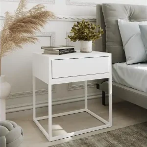 NACHTSCHRANK Kay 45/50/35 weiß Nur Für Kurze Zeit