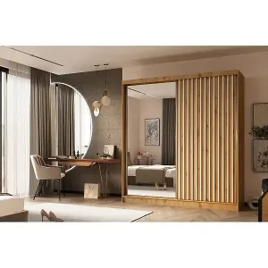 SCHWEBETÜRENSCHRANK Helix 200/216/61 eiche artisan+weiß Bestpreis