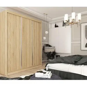 SCHWEBETÜRENSCHRANK Mario 240/216/61 eiche Sonoma Angebot