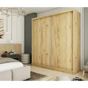 Kostenloser Versand SCHWEBETÜRENSCHRANK Mario 200/216/61 eiche Artisan