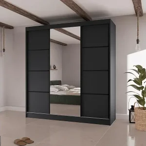 Mega-Angebot SCHWEBETÜRENSCHRANK Vilo II 200/61/215 schwarz