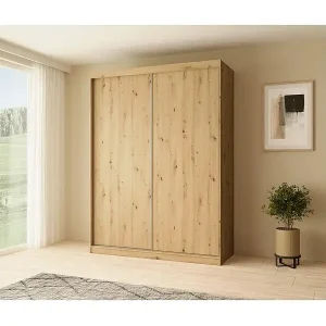 SCHWEBETÜRENSCHRANK Mario 160/216/61 eiche Artisan Preisreduziert