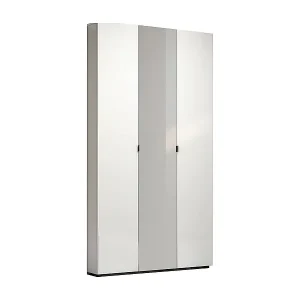 Preisknaller Großer Mehrzweckschrank Dfoscarin, Multifunktionale Möbel, Schuhschrank, Besenschrank, Made in Italy, 11x19h200 cm, Glänzendes Weiß