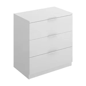 Echt NachttischDmcilro, Niedrige Kommode, Tisch, Multifunktionaler Nachttisch, 50x34 h58 cm, WeiÃŸ