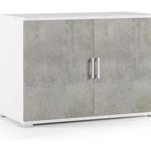 Top-Angebot Dmora Mehrzweckschrank 2 Türen 90x66h cm Grau, 1 Regal