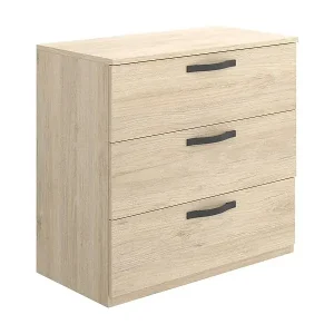 Kommode Peres, Kommode für Schlafzimmer, Kommode mit 3 Schubladen, 70x45h72 cm, Eiche Sale