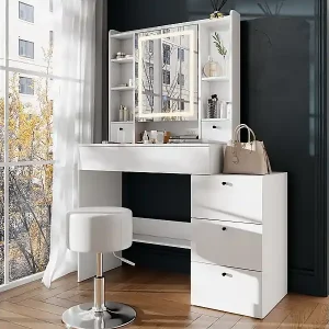 Schminktisch weiß 105.5x40x146.5 livora Garantierte Lieferung