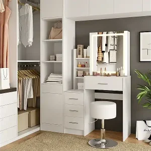 Direktkauf Schminktisch weiß 80x36x131.6 lisca