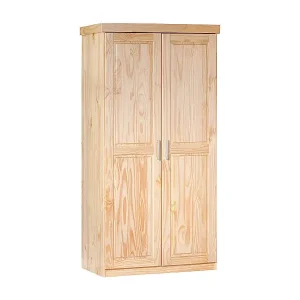 Neue Kollektion Leovra Kleiderschrank 2 Türen, natur.