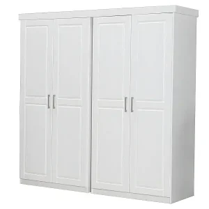 Magnus Kleiderschrank - 4Trg Breite 190 cm, Höhe 190 cm weiß. Bestpreis