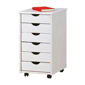 Neu Simra Kommode Rollcontainer, 6 Schubladen, weiss .